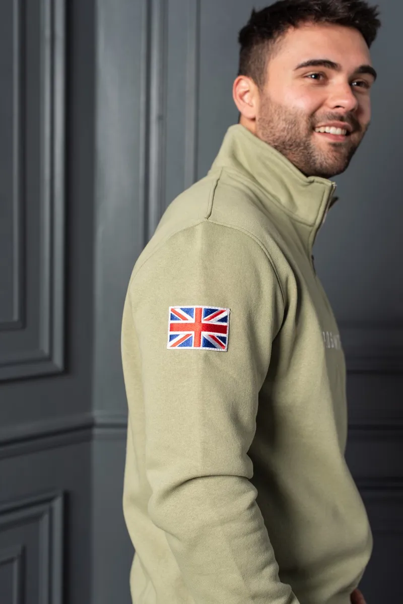 POSH Country Tidal Quarter Zip Jumper Mooreland Grene-3